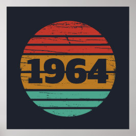 Persönliche Geschenke aus 60 Vintagen Jahren Poster