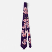 Persönliche Gestaltung der Blume Watercolor Pink M Krawatte (Vorderseite)