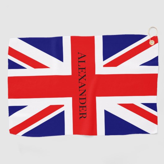 Persönliche Gestaltung der britischen Flagge Golfhandtuch (Horizontal)