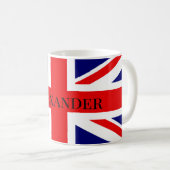 Persönliche Gestaltung der britischen Flagge Kaffeetasse (VorderseiteRechts)