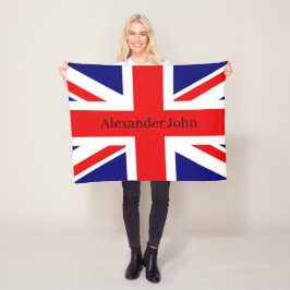 Persönliche Gestaltung der britischen Nationalflag Fleecedecke