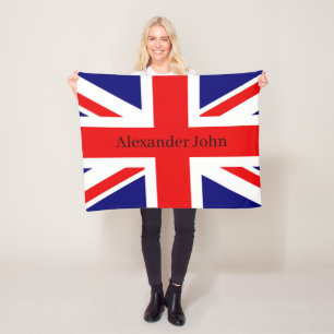 Persönliche Gestaltung der britischen Nationalflag Fleecedecke