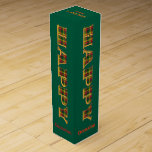 Persönliche Gestaltung der Green Wine Box<br><div class="desc">Stil: Wein Geschenkbox Dress up any flasche in einem schönen benutzerdefinierten Weinkasten! So besonders wie das Geschenk selbst – Personalisiere eine Weinschachtel mit deinem eigenen Design für eine Geschenkverpackung, auf die du stolz sein kannst. In die aus stabiler Pappe hergestellte Weinschachtel passen die meisten 1, 5 L Wein- oder Champagnerflaschen....</div>