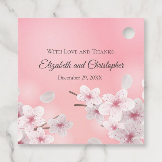 Persönliche Gestaltung der Hochzeitsempfehlung mit Geschenkanhänger (Rückseite)