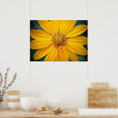 Persönliche Gestaltung der schönen gelben Blume Poster (Küche)