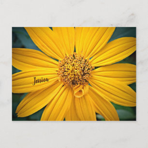 Persönliche Gestaltung der schönen gelben Blume Postkarte