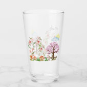 Persönliche Gestaltung der sonnigen Lilien Eichhör Glas (Rückseite)