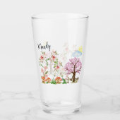 Persönliche Gestaltung der sonnigen Lilien Eichhör Glas (Vorderseite)