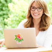 Persönliche Gestaltung der tropischen Blume des Hi Aufkleber