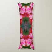 Persönliche Gestaltung der tropischen Blume Pink B Seitenschläferkissen (Vorderseite Vertikal)