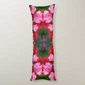 Persönliche Gestaltung der tropischen Blume Pink B Seitenschläferkissen (Rückseite (Vertikal))