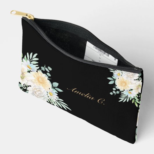 Persönliche Gestaltung der zarten Wasserfarben Flo Zubehörtasche (Offen)