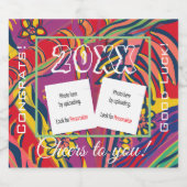 Persönliche Gestaltung des Fotos Sparkling Weinkul Schaumweinetikett (Einzelnes Label)