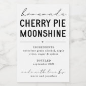 Persönliche Gestaltung des hausgemachten Cherry Pi Weinetikett (Einzelnes Label)