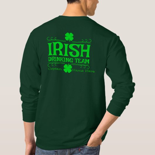 Persönliche Gestaltung des Irish Drinking Team St. T-Shirt (Rückseite)