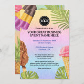 Persönliche Gestaltung des Logo-Aquarelleis Einladung (Vorne/Hinten)