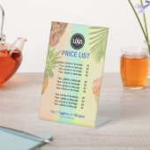 Persönliche Gestaltung des Logo-Aquarelleis Sockelschild (In SItu)