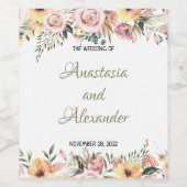 Persönliche Gestaltung des Weinetiketts Weinetikett (Einzelnes Label)