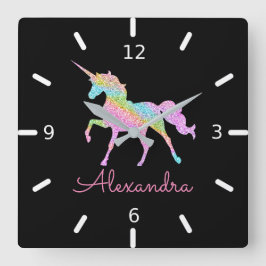 Persönliche Gestaltung Ihres eigenen farbenfrohen  Quadratische Wanduhr