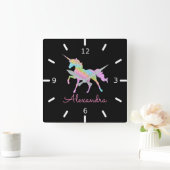 Persönliche Gestaltung Ihres eigenen farbenfrohen Quadratische Wanduhr (Zuhause)