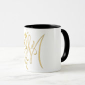 Persönliche Gestaltung: Monogram M-Tasse Tasse (VorderseiteRechts)