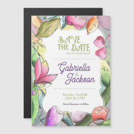 Persönliche Gestaltung Schöne Aquarellfarben Außen Magnetkarte