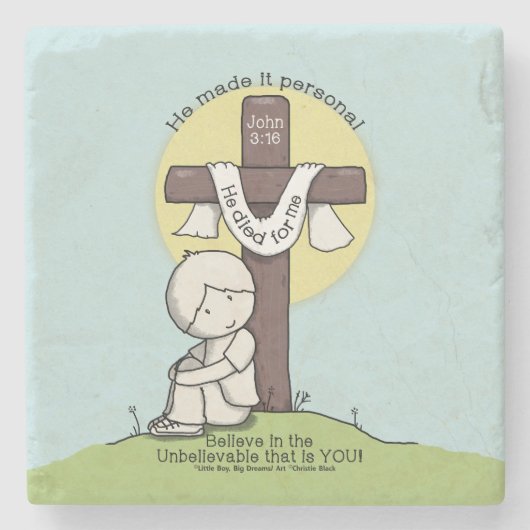 Persönliche Gestaltung Steinuntersetzer (Vorderseite)