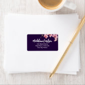 Persönliche Gestaltung von Aquarellfarben Rosa Mot Adressaufkleber (Insitu)