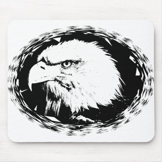 Persönliche Gestaltung von Eagle Head Moderne Pop Mousepad (Vorne)