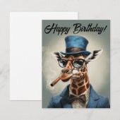 Persönliche Gestaltung von Giraffe zum Geburtstag  (Vorne/Hinten)
