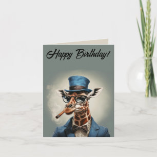 Persönliche Gestaltung von Giraffe zum Geburtstag Karte