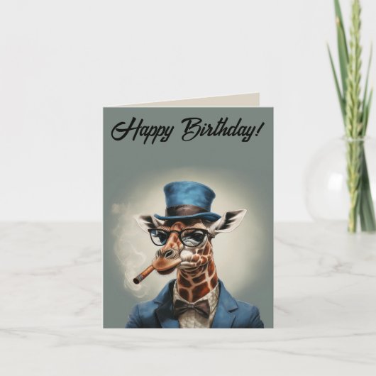 Persönliche Gestaltung von Giraffe zum Geburtstag  Karte (Vorderseite)
