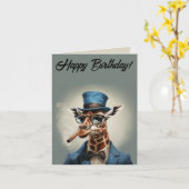 Persönliche Gestaltung von Giraffe zum Geburtstag  Karte (Gelbe Blume)