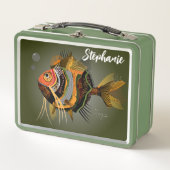 Persönliche Gestaltung von marinen Tierfarben Metall Brotdose (Vorderseite)