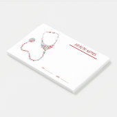 persönliche Gesundheit u. medizinische Post-it Klebezettel (angewinkelt)