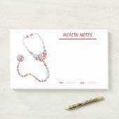 persönliche Gesundheit u. medizinische Post-it Klebezettel (Auf Schreibtisch)