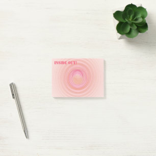 Persönliche Girl Pastel Pink Peach Spirale Custom Post-it Klebezettel