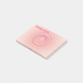 Persönliche Girl Pastel Pink Peach Spirale Custom Post-it Klebezettel (angewinkelt)