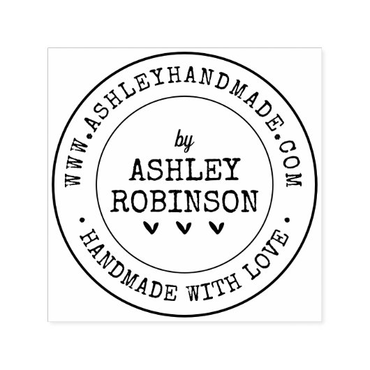 Persönliche Handarbeit mit Liebe Permastempel (Design)