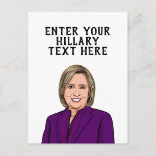 PERSÖNLICHE HILLARY CLINTON POSTKARTE