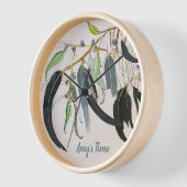 Persönliche Holzuhr mit Gum-Blätter Uhr (Winkel)