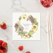 Persönliche Hübsche Stiefmütterchen Serviette (Beispiel)