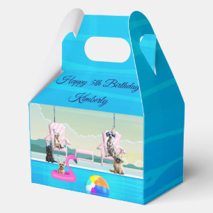 Persönliche Hundepool-Party Geschenkschachtel