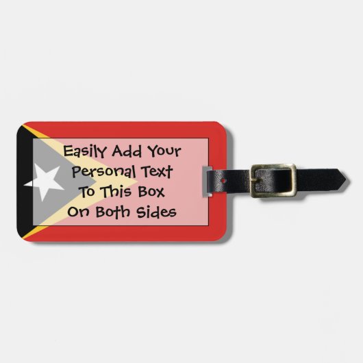 Persönliche Identifikationsnummer für die Flagge O Gepäckanhänger (Vorderseite horizontal)