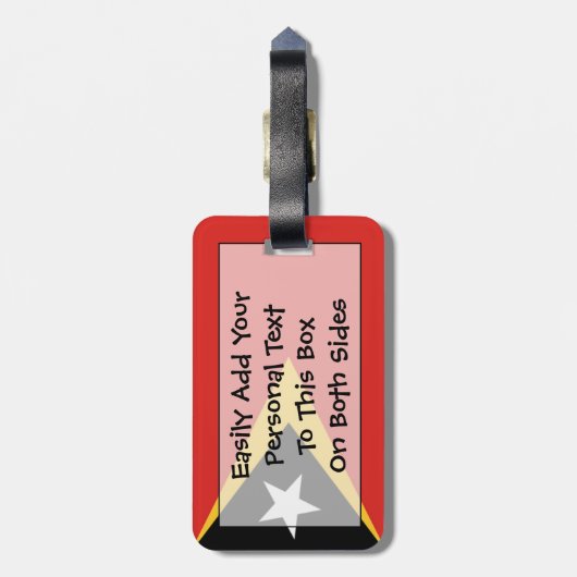 Persönliche Identifikationsnummer für die Flagge O Gepäckanhänger (Rückseite vertikal)