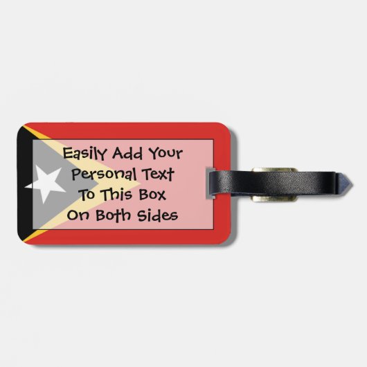 Persönliche Identifikationsnummer für die Flagge O Gepäckanhänger (Rückseite horizontal)