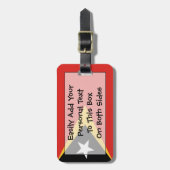 Persönliche Identifikationsnummer für die Flagge O Gepäckanhänger (Vorderseite vertikal)