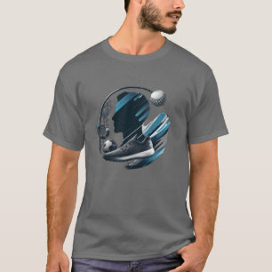 Persönliche Identität Sport Kunst Druck retro T-Shirt