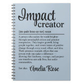 Persönliche Impact-Creator-Definition Danke Notizblock (Vorderseite)