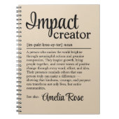 Persönliche Impact-Creator-Definition Notizblock (Vorderseite)